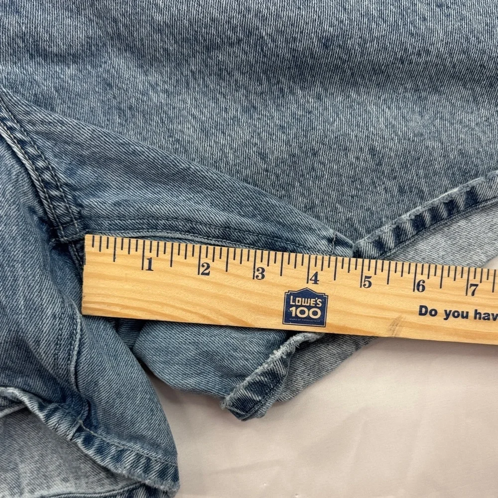 Hollister Classic Blue Denim Shorts size 18 or 34 low rise 5” baggy Jean short